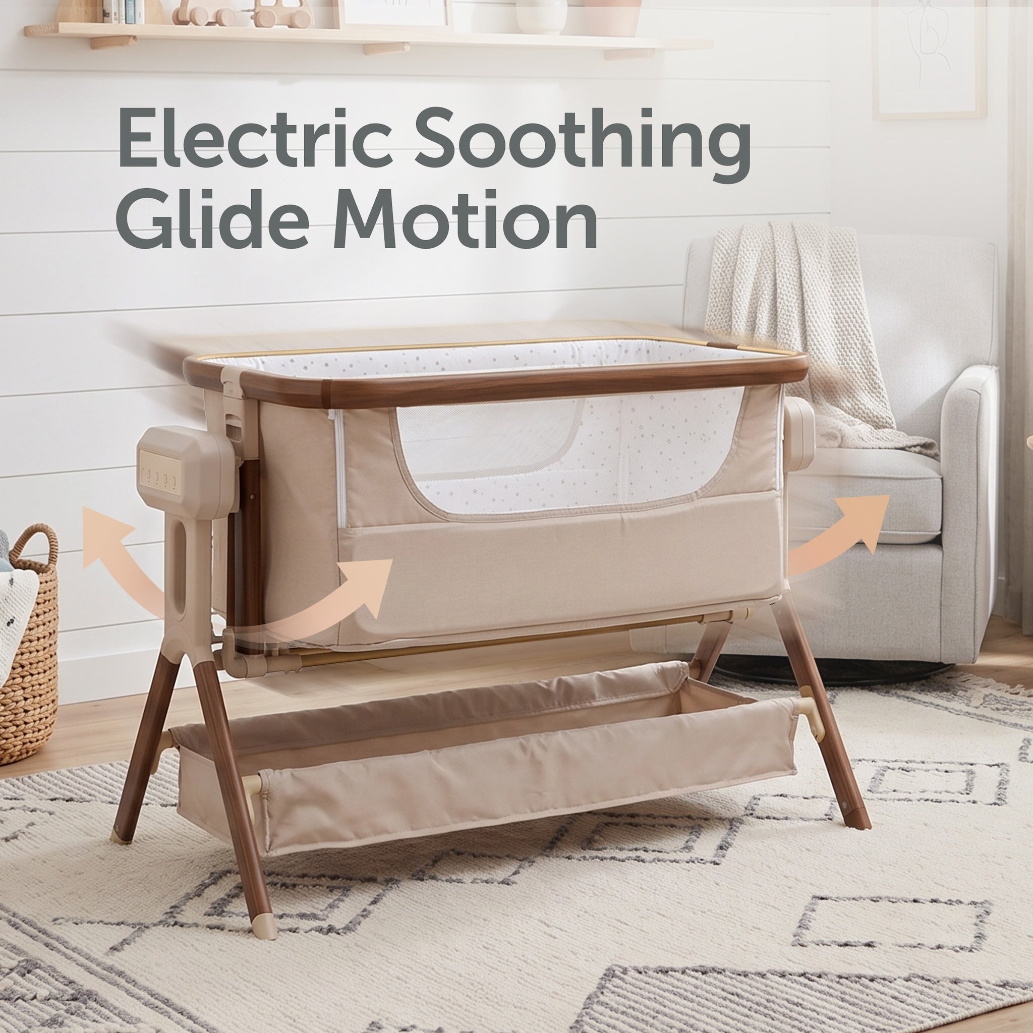 Baby Elegance Co-Glide Electric Bedside Crib