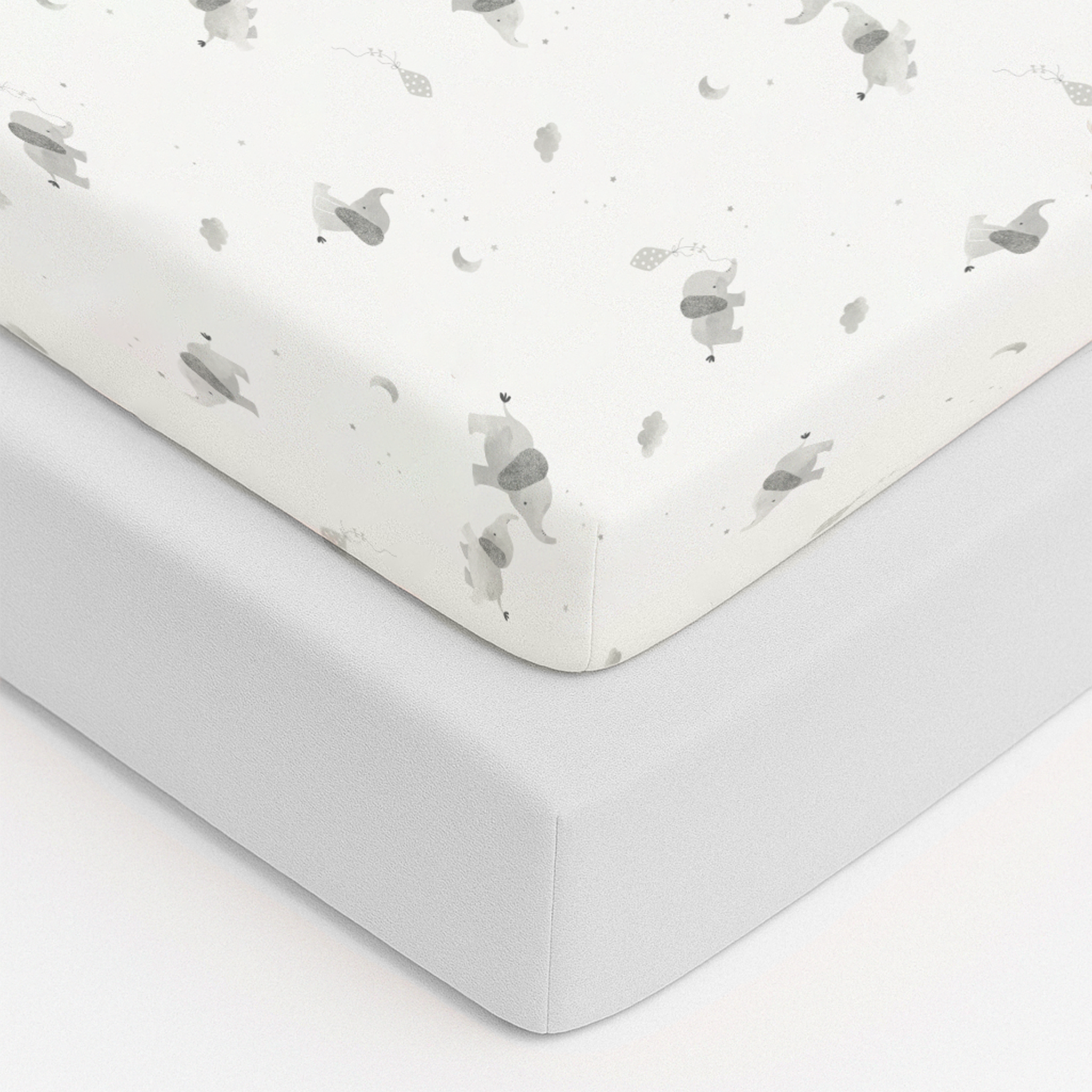 Moses Basket Sheets - 35 x 75cm - 2 Pack