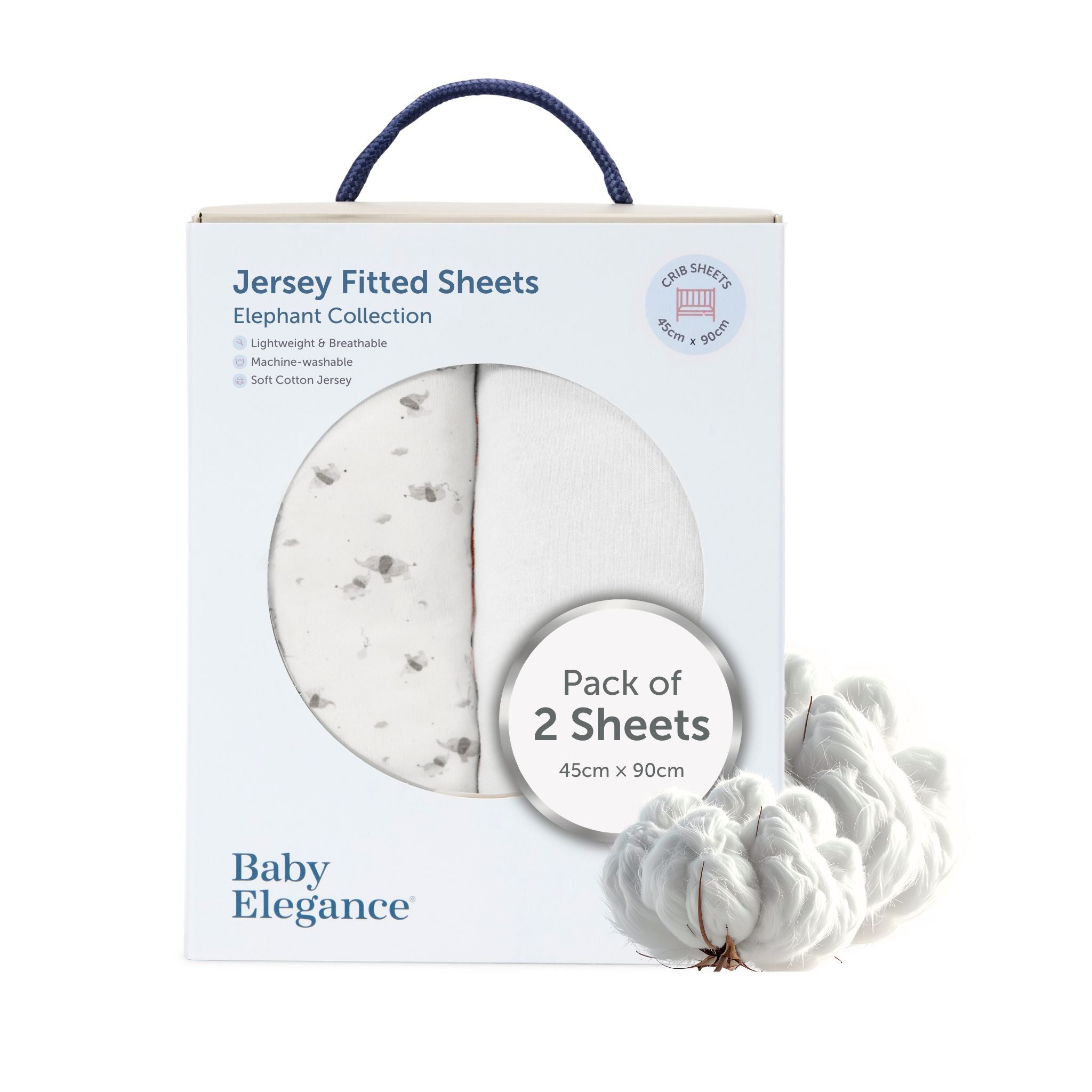 Crib Sheets - 45 x 90cm - 2-Pack