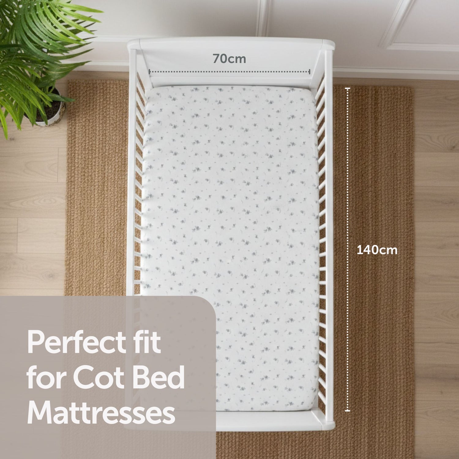 Cot Bed Sheets - 70 x 140cm - 2 Pack