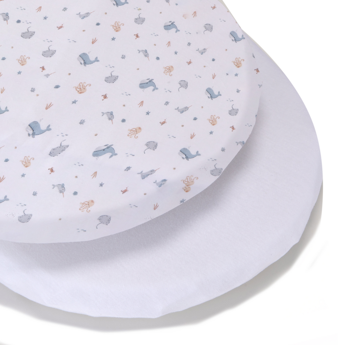 Moses Basket Sheets - 33 x 69cm - 2 Pack