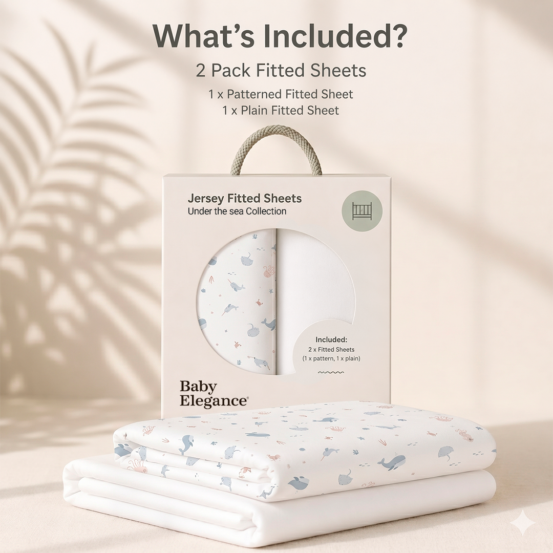 Moses Basket Sheets - 33 x 69cm - 2 Pack