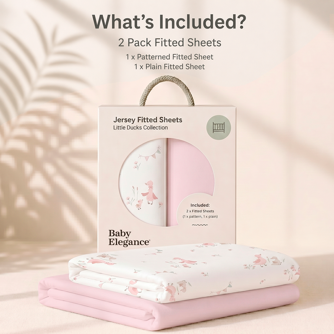 Moses Basket Sheets - 33 x 69cm - 2 Pack