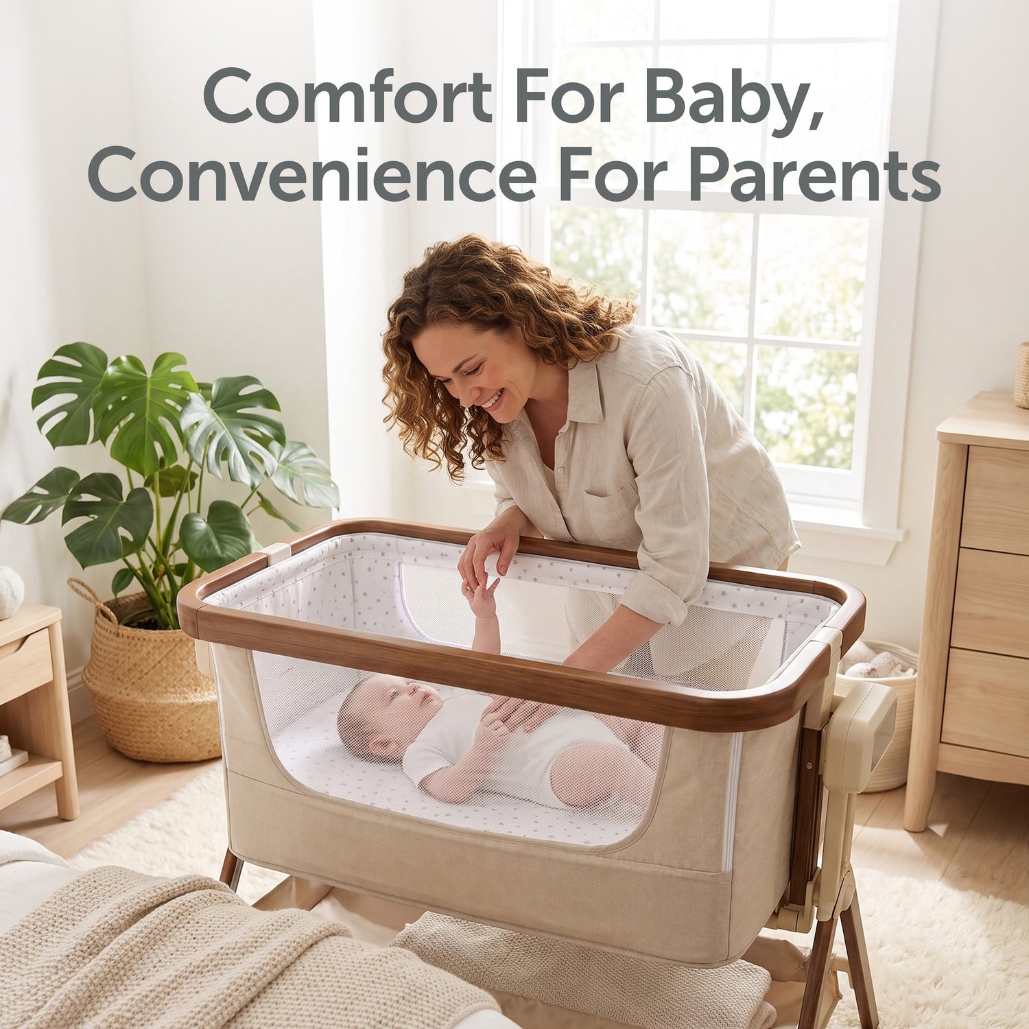 Baby Elegance Co-Glide Electric Bedside Crib