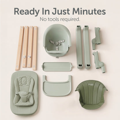 Mash High Chair Bundle - Sage