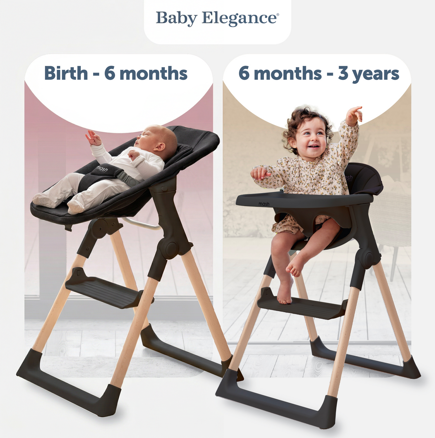 Mash High Chair Bundle - Black