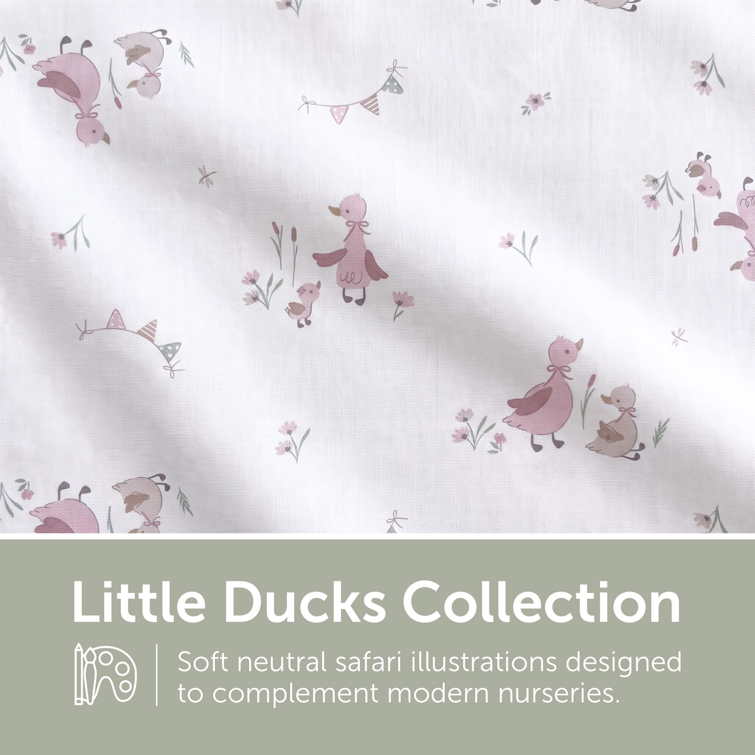 Crib Bedding Set - 45 x 90cm - 4pcs