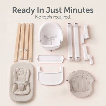 Mash High Chair Bundle - White