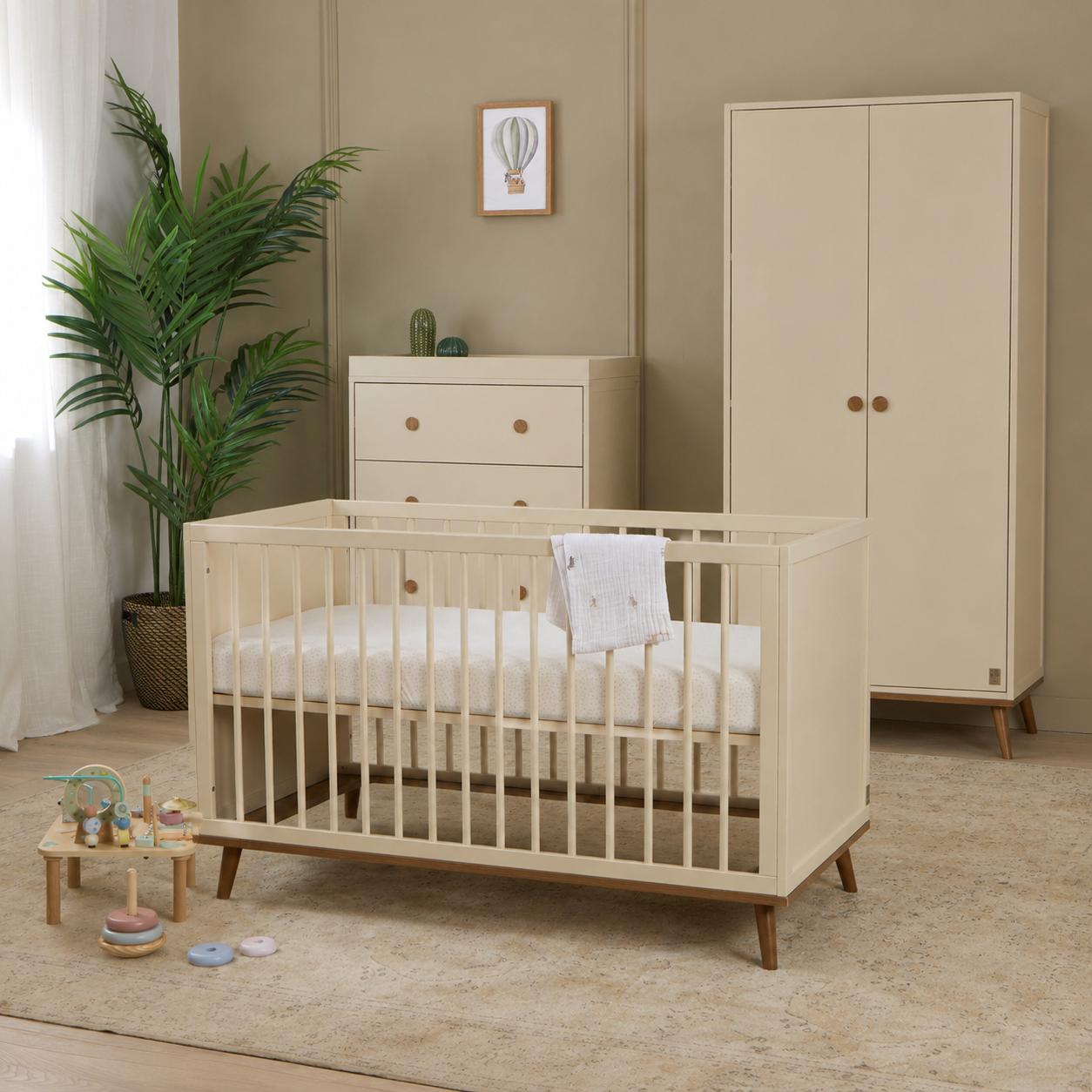 Ollie Cot, Chest of Drawers &amp; Wardrobe Bundle