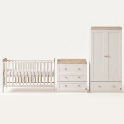 Haddington Cot Bed with Changing Unit, Chest of Drawers &amp; Wardrobe Bundle