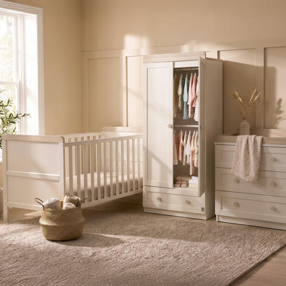 Haddington Cot Bed with Changing Unit, Chest of Drawers &amp; Wardrobe Bundle