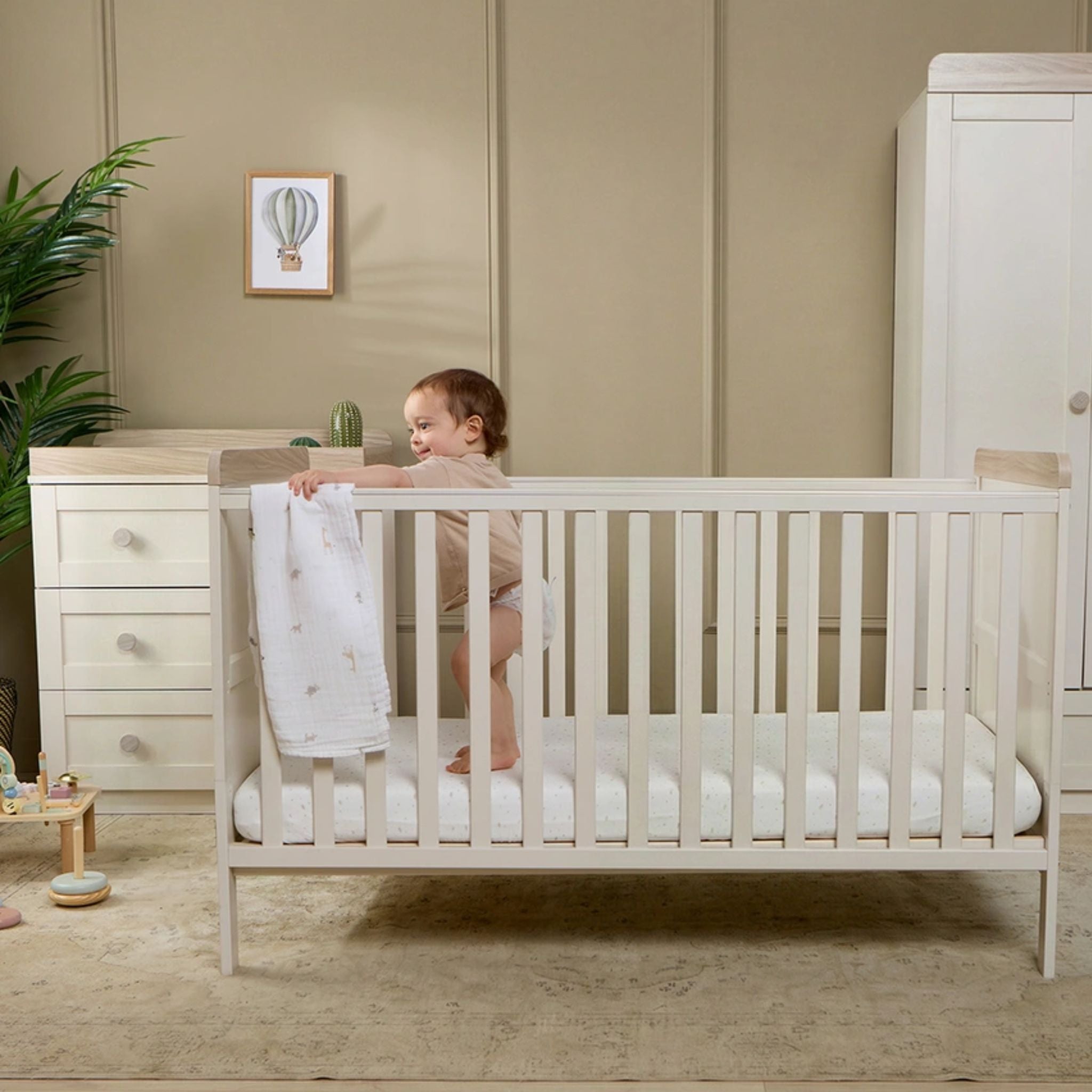 Haddington Cot Bed with Changing Unit &amp; Chest of Drawers Bundle