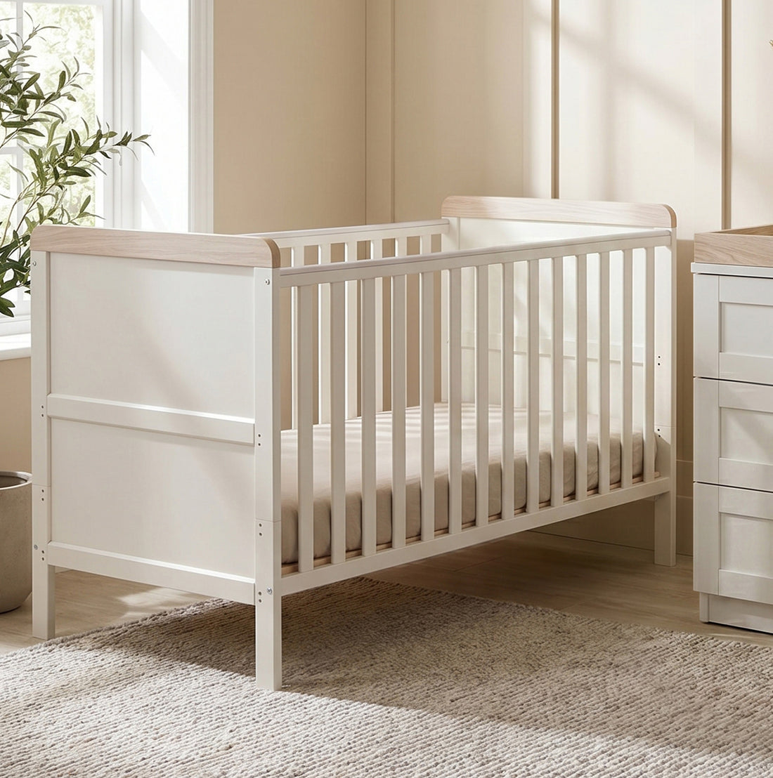 Haddington Cot Bed with Cot Top Changing Unit