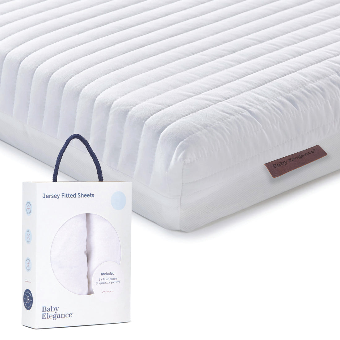 Cot Bed Mattress (Micro Fibre) &amp; Sheets Bundle