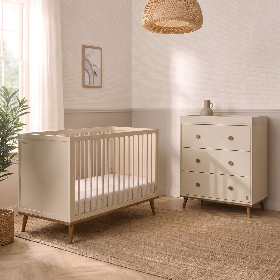 Ollie Cot &amp; Chest of Drawers Bundle
