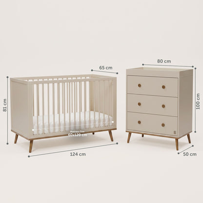 Ollie Cot &amp; Chest of Drawers Bundle