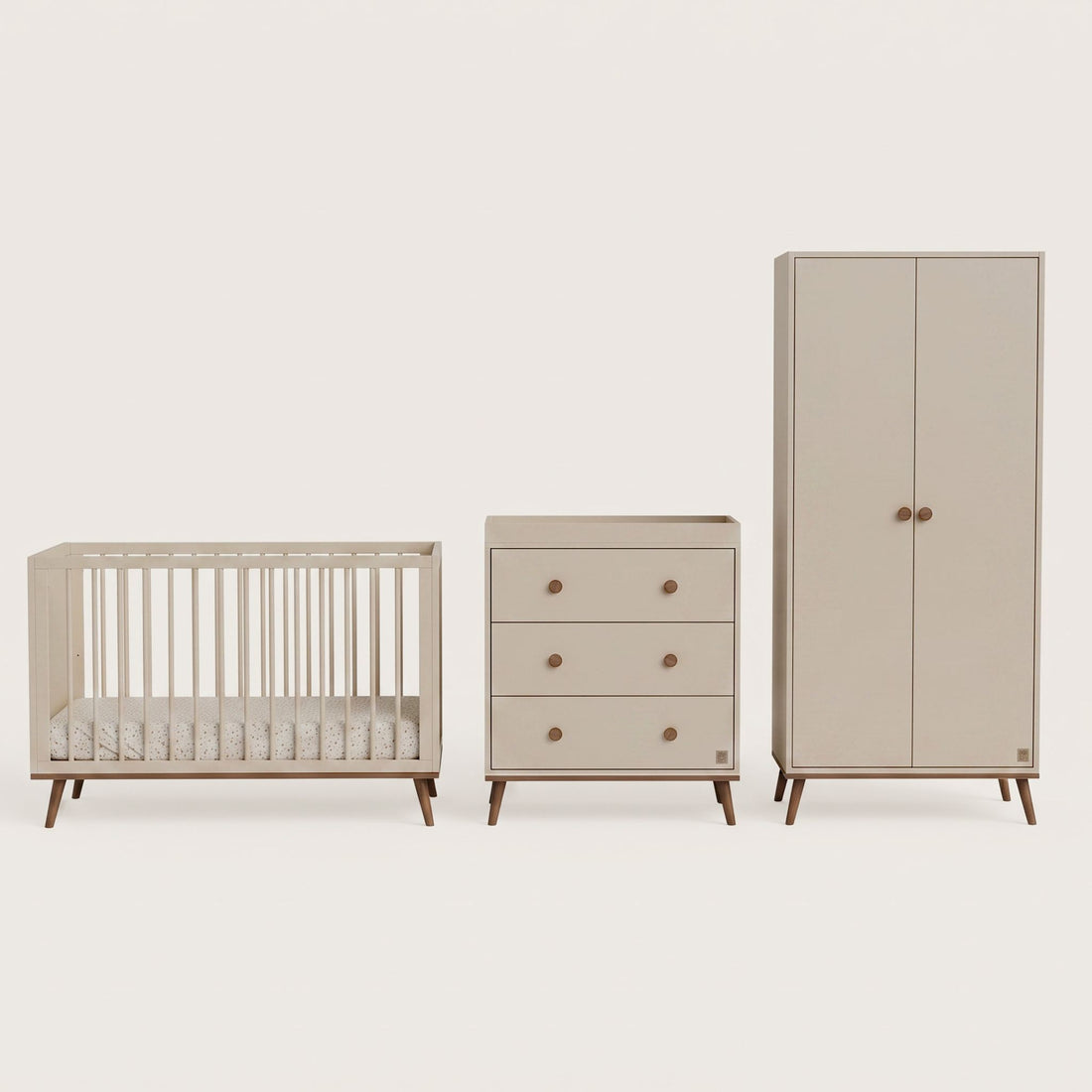 Ollie Cot, Chest of Drawers &amp; Wardrobe Bundle