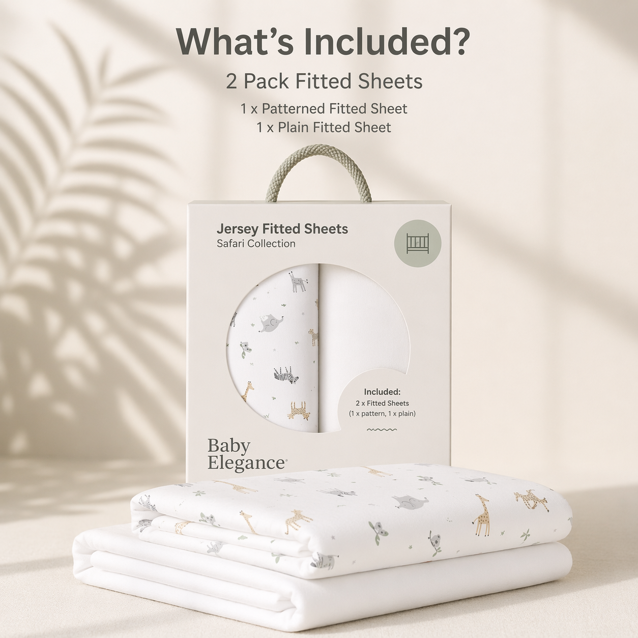 Moses Basket Sheets - 33 x 69cm - 2 Pack