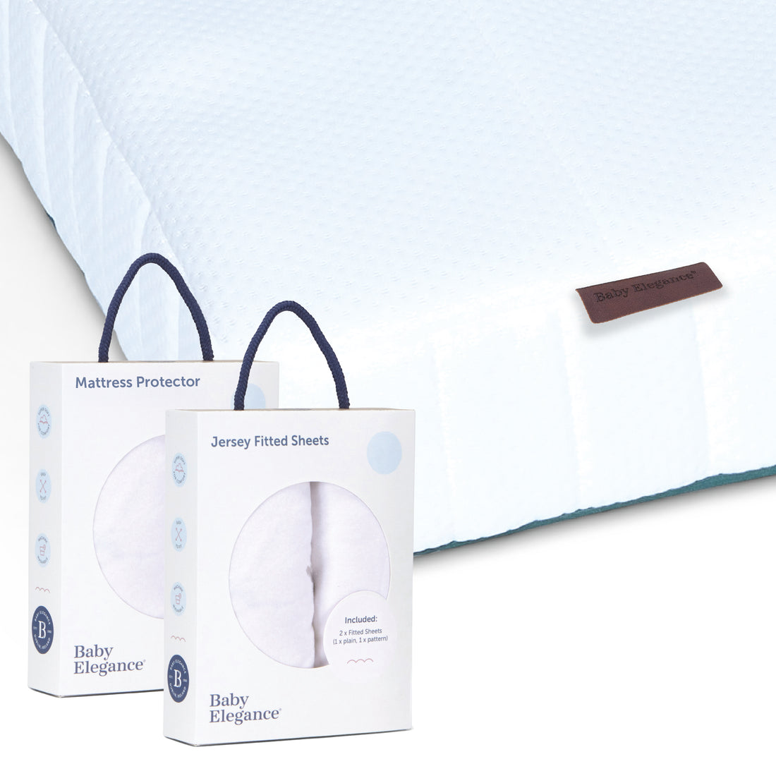 Cot Mattress (Stratus Pocket Spring), Sheets &amp; Mattress Protector Bundle