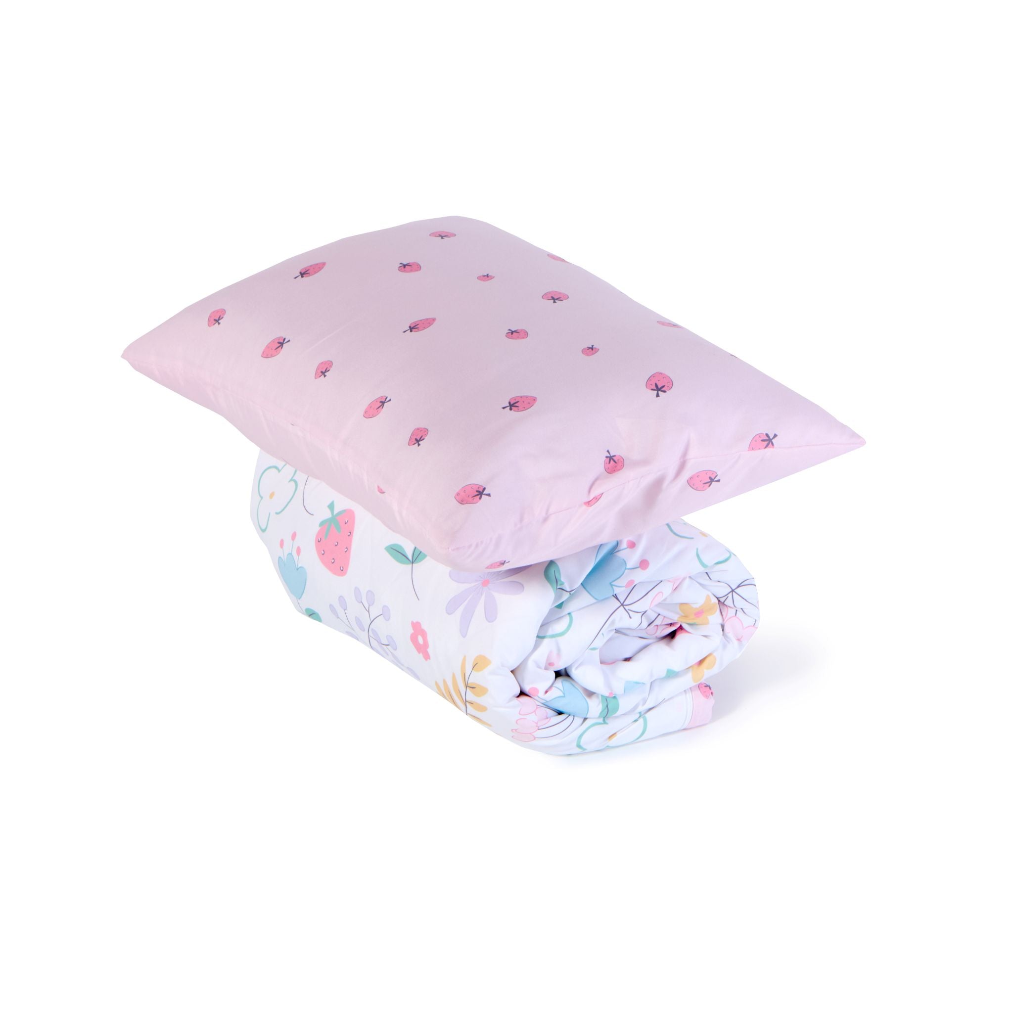 Toddler Duvet and Pillow Bedding Set - Flowers