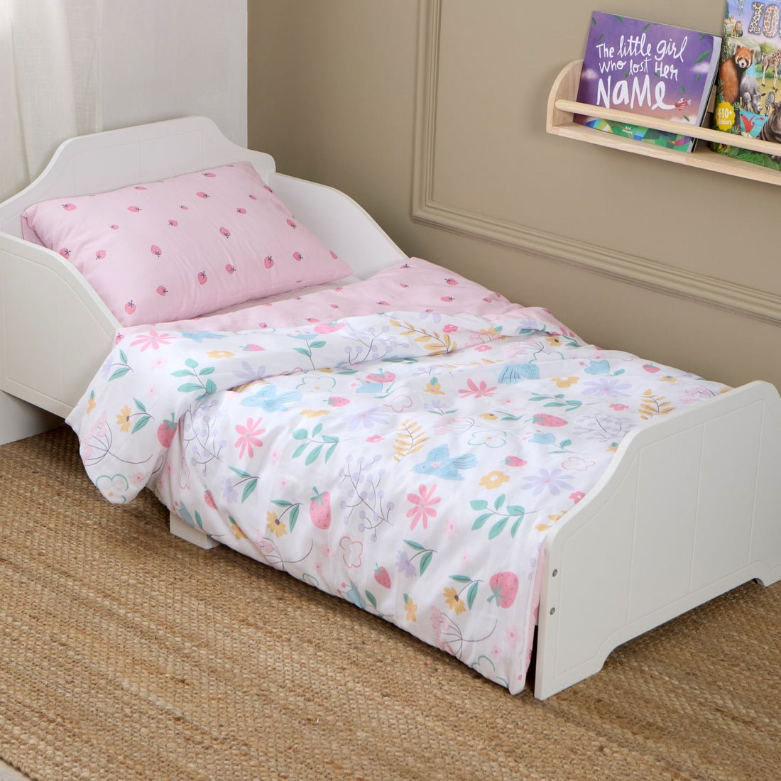 Toddler Duvet and Pillow Bedding Set - Flowers