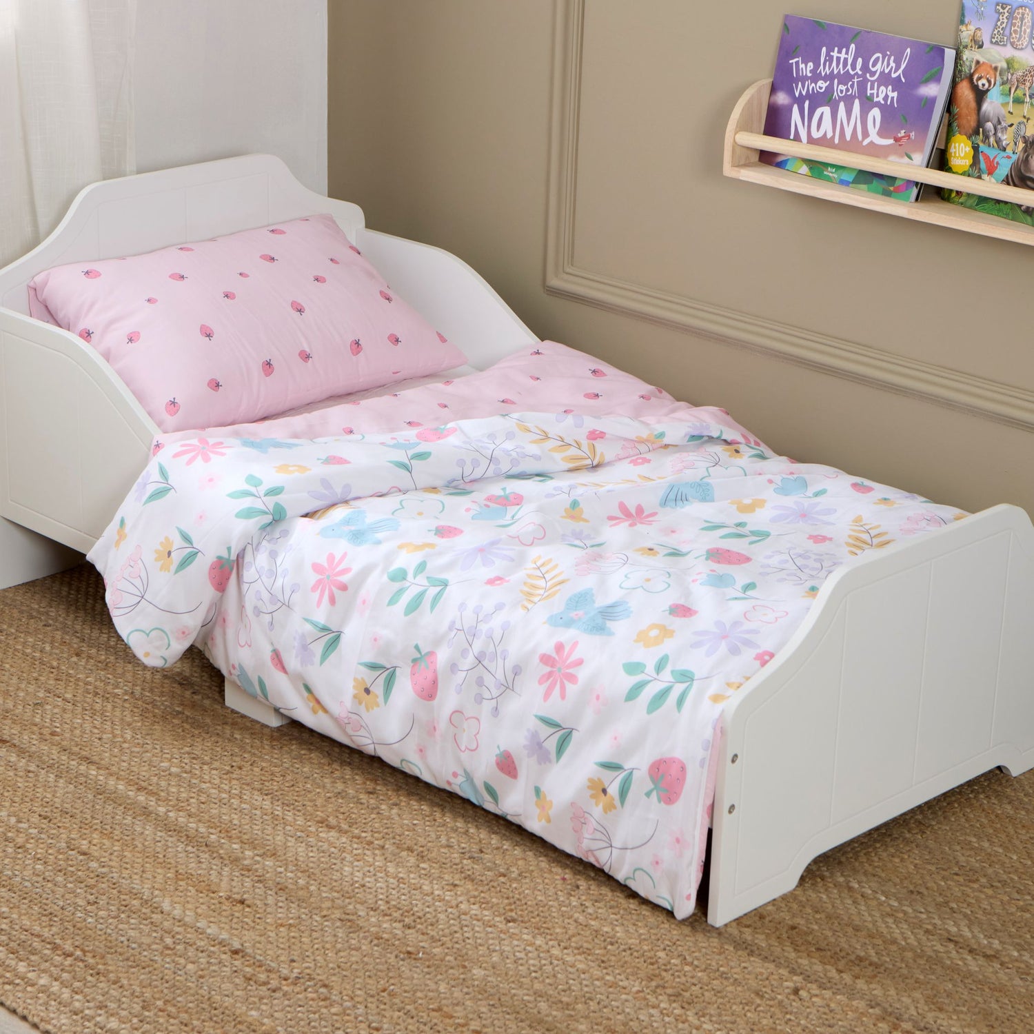 Toddler Duvet and Pillow Bedding Set - Flowers