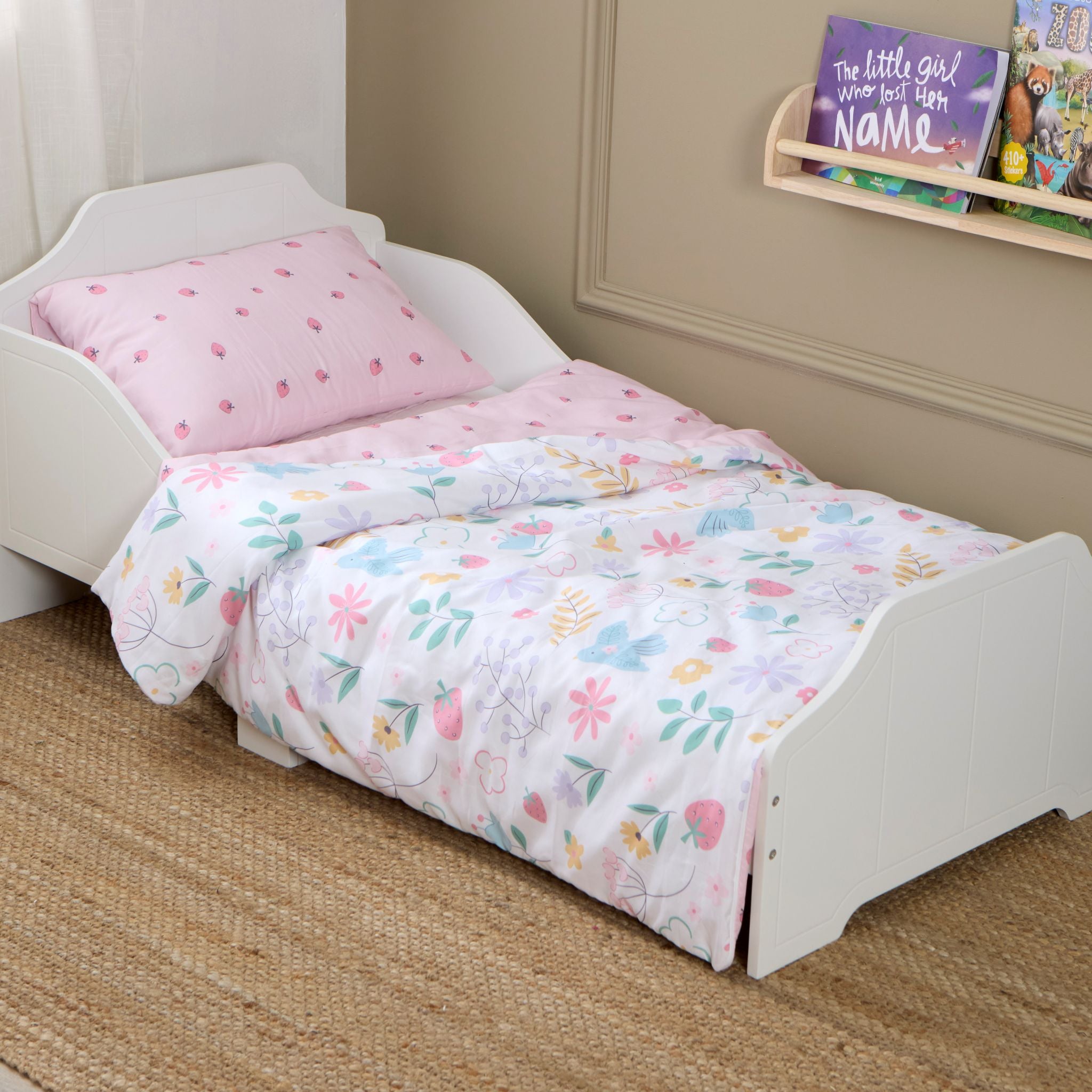 Toddler Duvet and Pillow Bedding Set - Flowers
