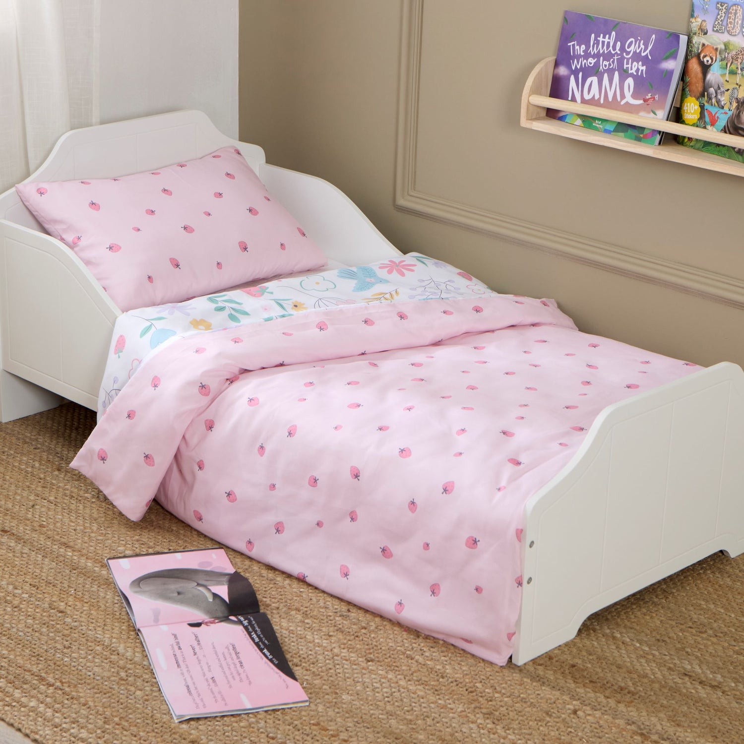 Toddler Duvet and Pillow Bedding Set - Flowers