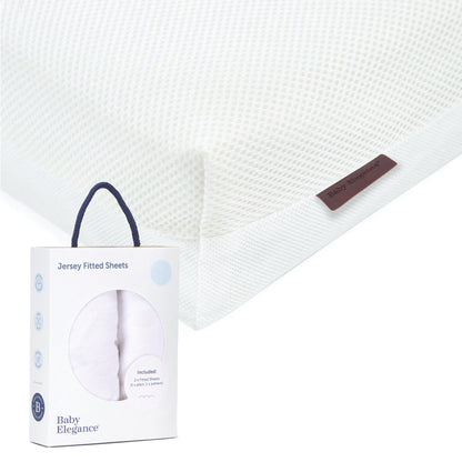 Cot Bed Mattress (Breath Dry Pocket Spring) &amp; Sheets Bundle