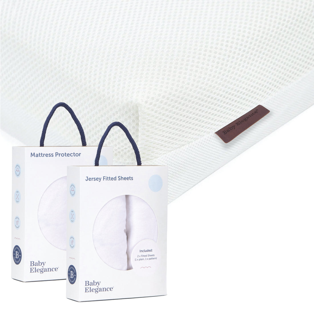 Cot Bed Mattress (Breath Dry Pocket Spring), Sheets &amp; Mattress Protector Bundle