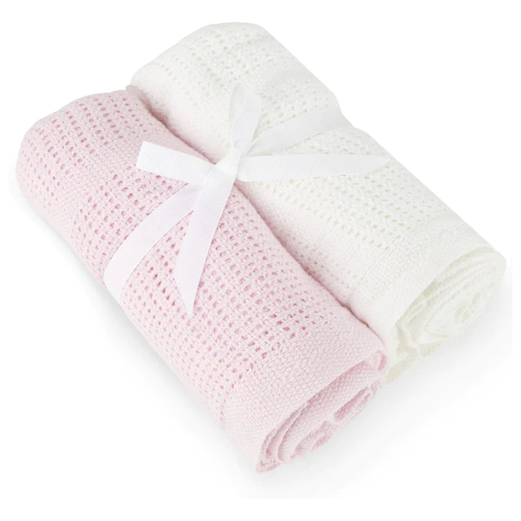 Cellular Blanket - Crib/Cot - 2-Pack