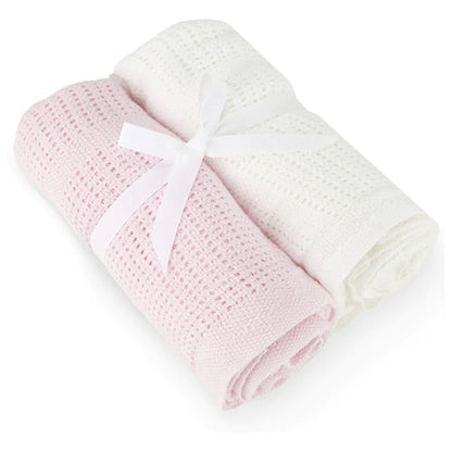 Cellular Blanket - Crib/Cot - 2-Pack
